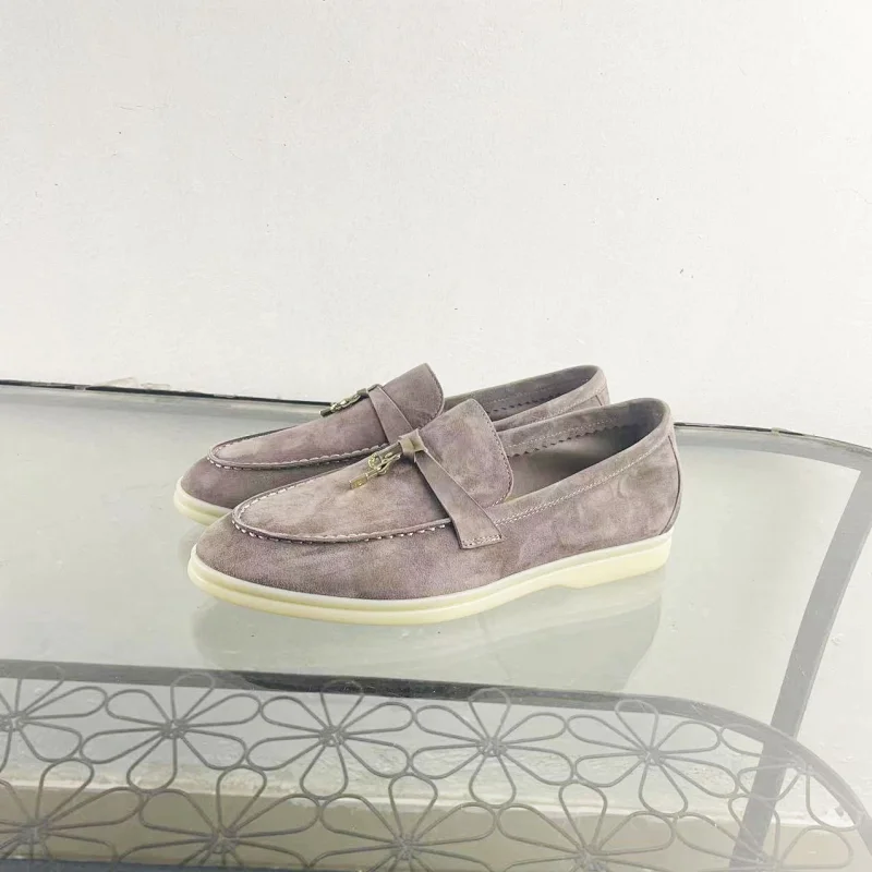 Alo Loro Piana Lock Loafer Slip-On Shoes T-Shirt
